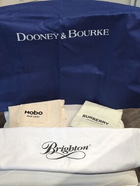 Dooney & Bourke Navy Logo Dust Bag with Mixed Brand Covers